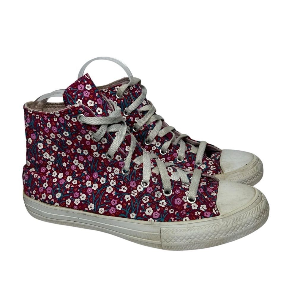 Converse Women's Floral High-Top Sneakers - Pink 6